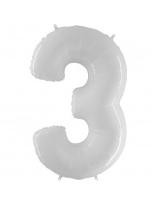 Balão Número 3 Branco